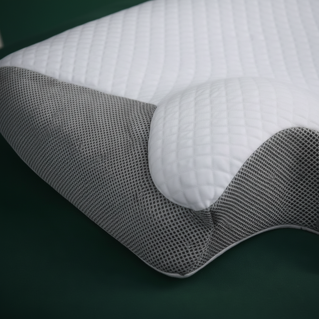 Détail mousse blanche et mesh gris